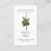 Modernes grünes Aquarellhaus Pflanze Florist Visitenkarte (Rückseite)