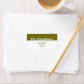 Modernes grünes Banner Adressaufkleber (Insitu)