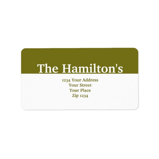 Modernes grünes Banner Adressaufkleber (Vorne)