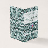 Modernes, grünes Blattblatt auf monochromen Blätte Visitenkarten (Vorderseite)