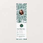 Modernes, grünes Blattdesign Visitenkarten (Innenseite Aufgefaltet)