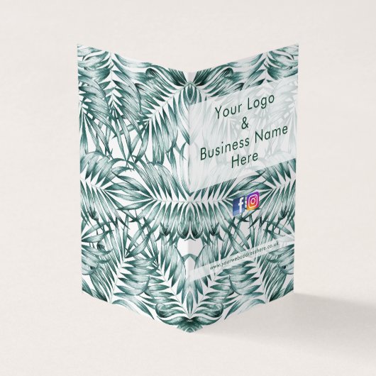 Modernes, grünes Blattdesign Visitenkarten (Vorderseite)