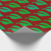 Modernes grünes Blattmuster Geschenkpapier (Ecke)