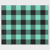 Modernes grünes Buffalo-Kariertes Osterwackelpapie Geschenkpapier (Flach)