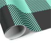 Modernes grünes Buffalo-Kariertes Osterwackelpapie Geschenkpapier (Rolleneckpunkt)