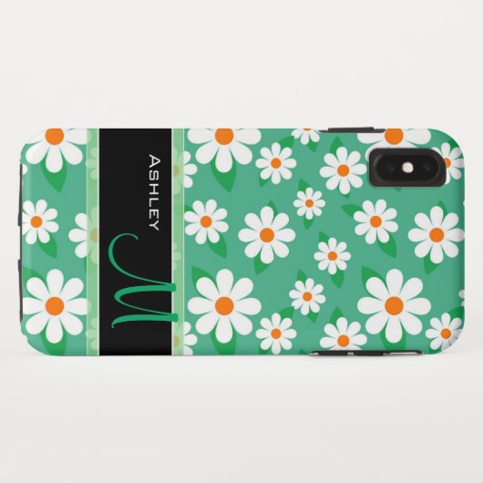 Modernes grünes Case-Mate iPhone hülle (Rückseite (Horizontal))