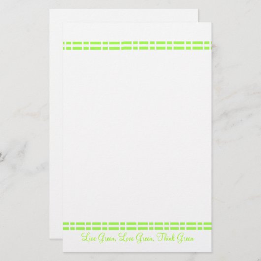 Modernes, grünes Design Briefpapier (Vorne/Hinten)