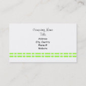 Modernes, grünes Design Visitenkarte (Rückseite)