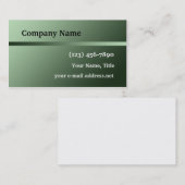 Modernes grünes, einfaches Band Visitenkarte (Vorne/Hinten)