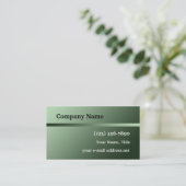 Modernes grünes, einfaches Band Visitenkarte (Stehend Vorderseite)