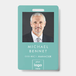 Modernes, grünes Foto-ID Ausweis