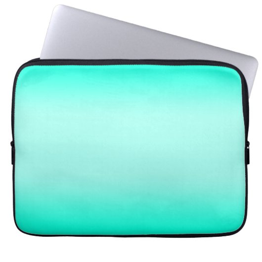 Modernes grünes Gefälle Watercolor Natur Muster Laptopschutzhülle (Vorderseite)