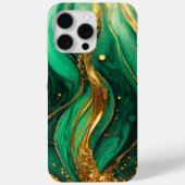 Modernes grünes Gold Eleganter Marmor Case-Mate iPhone Hülle (Rückseite)