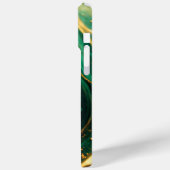 Modernes grünes Gold Eleganter Marmor Case-Mate iPhone Hülle (Rückseite / Links)