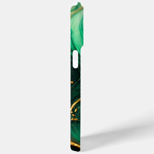Modernes grünes Gold Eleganter Marmor Case-Mate iPhone Hülle (Rückseite / Rechts)