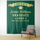 Modernes grünes Golden Abschluss Foto Hintergrund Wandteppich (Beispiel)