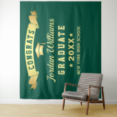 Modernes grünes Golden Abschluss Foto Hintergrund Wandteppich (Beispiel)