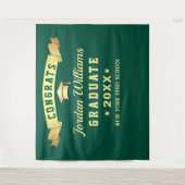 Modernes grünes Golden Abschluss Foto Hintergrund Wandteppich (Vorderseite)