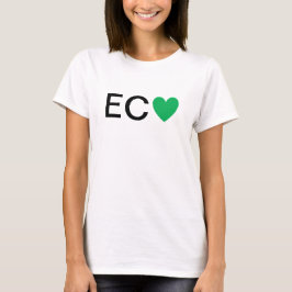 Modernes grünes Herz ECO T-Shirt