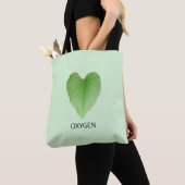 Modernes Grünes Herz Form Pflanze Leaf Tasche (Von Nahem)