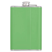 Modernes grünes irisches Kleeblatt Flachmann (Rückseite)