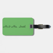 Modernes grünes irisches Kleeblatt Gepäckanhänger (Rückseite horizontal)