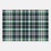 Modernes, grünes, Kariertes Tartan-Muster Geschenkpapier Set (Vorderseite 2)