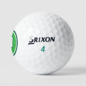 Modernes grünes Logo Fett Monogramm mit Alter Golfball (Logo)