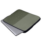Modernes, grünes Notebook-Sieb - Split Design Laptopschutzhülle (Vorne Knopf)