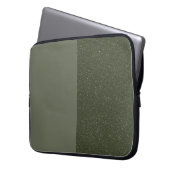 Modernes, grünes Notebook-Sieb - Split Design Laptopschutzhülle (Vorderseite Links)