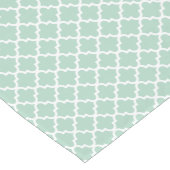 Modernes, grünes Quatrefolienmuster Kurzer Tischläufer (Ecke)