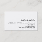 Modernes grünes Schwarzes des Visitenkarte (Rückseite)