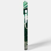 Modernes grünes Silber Eleganter Marmor Case-Mate iPhone Hülle (Rückseite / Links)