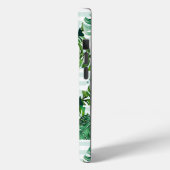 Modernes, grünes, tropisches Dreiecksmuster Case-Mate iPhone Hülle (Rückseite / Links)