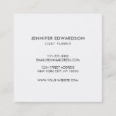 Modernes grünes tropisches Watercolor-Blätter Quadratische Visitenkarte (Rückseite)