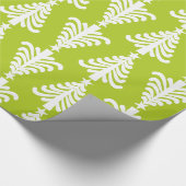 Modernes grünes und weißes Weihnachtsbaum-Muster Geschenkpapier (Ecke)