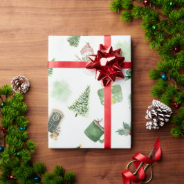 Modernes grünes Weihnachtsgebäck Geschenkpapier