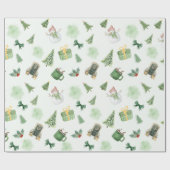 Modernes grünes Weihnachtsgebäck Geschenkpapier (Flach)