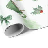 Modernes grünes Weihnachtsgebäck Geschenkpapier (Rolleneckpunkt)