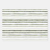 Modernes Grünes Weihnachtsmuster Geschenkpapier Set (Vorderseite)