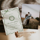 Modernes grünes Whimsisches Weihnachtsfest-Party Einladung