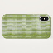 Modernes, grünes Zickzack Muster Case-Mate iPhone Hülle (Rückseite (Horizontal))