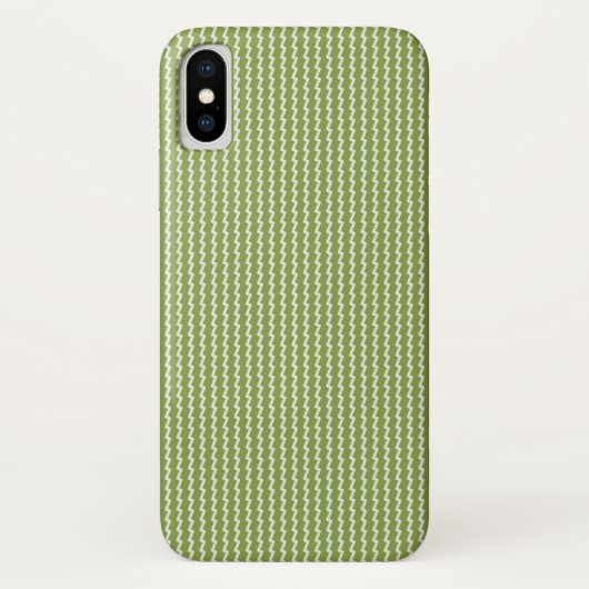 Modernes, grünes Zickzack Muster Case-Mate iPhone Hülle (Rückseite)