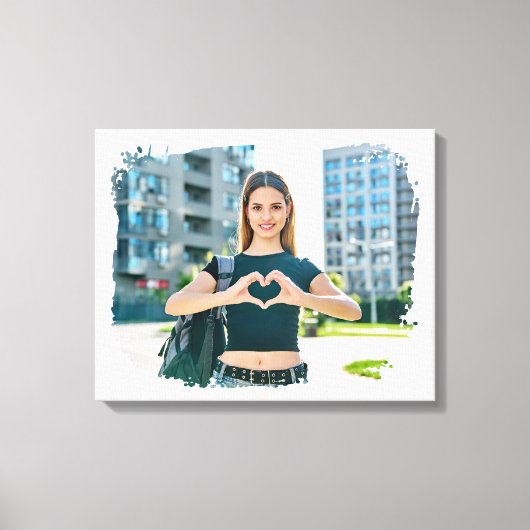 Modernes Grunge Border Foto Leinwanddruck (Vorderseite)