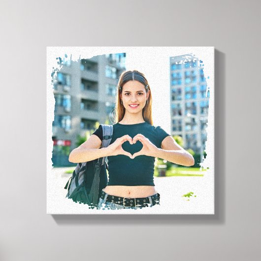 Modernes Grunge Border Foto Leinwanddruck (Vorderseite)