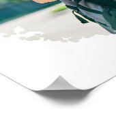 Modernes Grunge Border Foto Poster (Ecke)