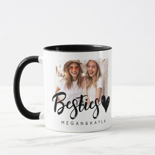 Modernes Grunge Herz Best Friends BESTE FREUNDIN F Tasse (Links)