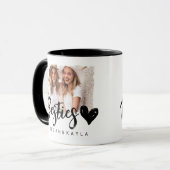 Modernes Grunge Herz Best Friends BESTE FREUNDIN F Tasse (Vorderseite Links)