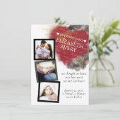 Modernes Grunge Herz und Paint Spritzer Foto Birth Ankündigung (Stehend Vorderseite)