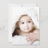 Modernes Grunge Herz und Paint Spritzer Foto Birth Ankündigung (Rückseite)